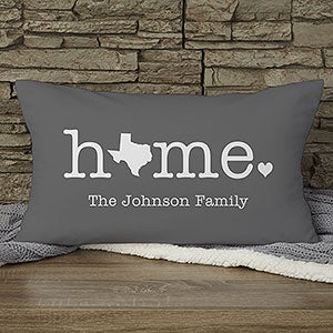 Home State Personalized Lumbar Throw Pillow