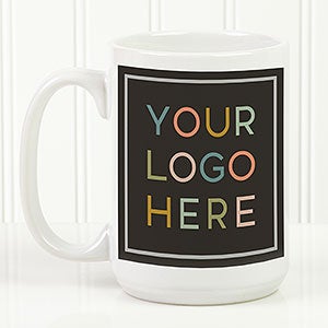 Your Logo Here Personalized Large Coffee Mug - Set of 6