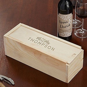 Personalized Wedding Wine Box - Infinite Love