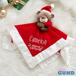 Santa Bear Personalized Baby Lovey