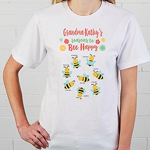 Bee Happy Personalized T-Shirt - Adult X-Large - Red