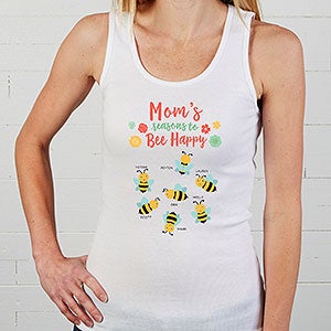 Bee Happy Personalized White Tank Top - Small (0-2) - White