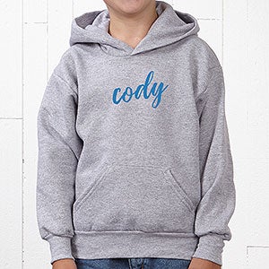 Just Being Me Personalized Kids Hooded Sweatshirt - Youth Medium (8/10) - Black