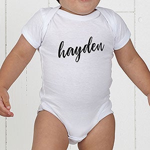 Just Being Me Personalized Baby Bodysuit - Infant 18 Months - Navy