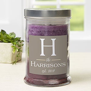 Family Name & Monogram Personalized Candle