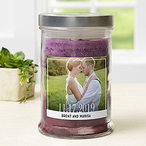 Personalized Photo Candle - Our Wedding