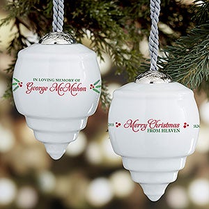 Memorial Personalized Deluxe Drop Ornaments