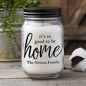 Good To Be Home Farmhouse Candle Jar