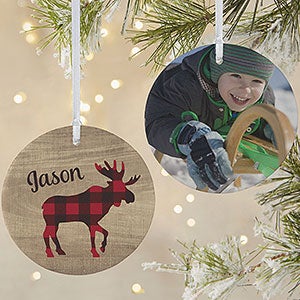 Cozy Cabin Personalized Photo Ornament