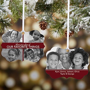 My Favorite Things 5 Photo Personalized Ornament