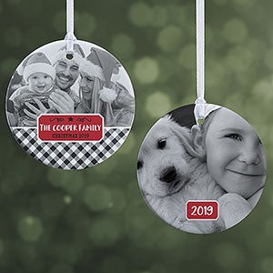 Farmhouse Christmas Personalized Photo Ornament