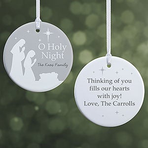 O Holy Night Personalized Christmas Ornament