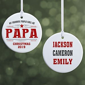 My Favorite People - Personalized 2 Sided Ornament