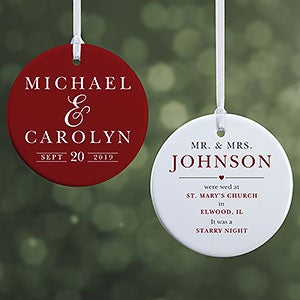 Personalized Wedding Ornament - All About The Big Day - Small