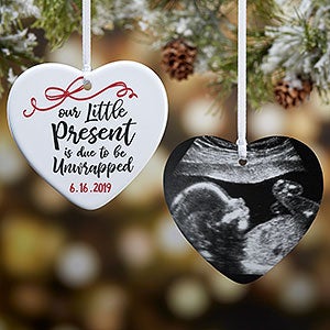 Our Little Present Expecting Photo Ornament