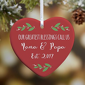 Love Is Personalized 1-Sided Heart Ornament