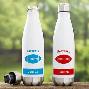 Football Personalized Insulated 17 oz Water Bottle