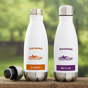 Swimming Personalized Insulated 12 oz. Water Bottle