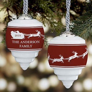 Nostalgic Noel Personalized Retro Drop Ornaments