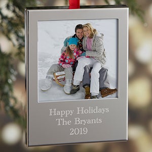 Photo Memories Engraved Gold Picture Frame Ornament