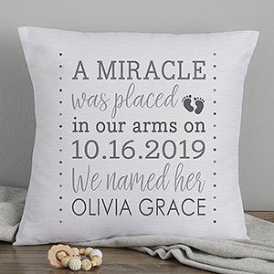 Baby Girl's Story Large Keepsake Pillow