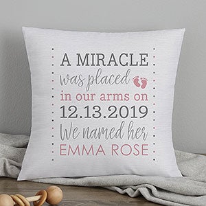 Baby Girl's Story Small Keepsake Pillow