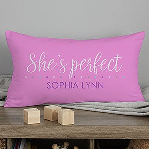 Baby Girl's Story Lumbar Keepsake Pillow