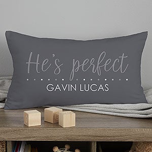 Baby Boy's Story Lumbar Keepsake Pillow