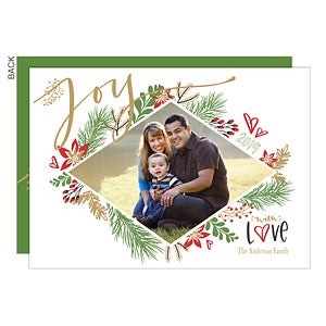 Joy Botanical Premium Holiday Card - Set of 15