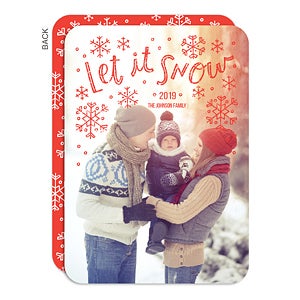 Let It Snow Premium Holiday Card - Set of 15