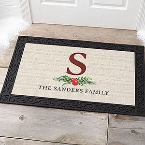 Nostalgic Noel 20x35 Personalized Doormat