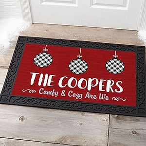 Farmhouse Christmas 20x35 Personalized Doormat