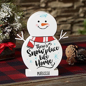 Snowplace Like Home Large Personalized Wood Snowman