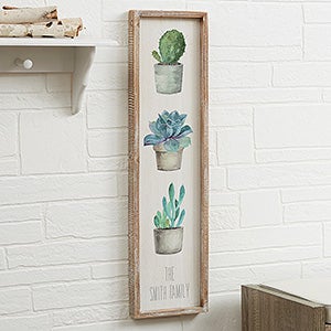 Personalized Succulents & Cactus Wall Art