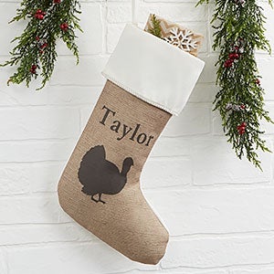 Outdoorsmen Personalized Ivory Christmas Stockings