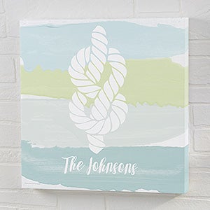 Seaside Swatch Knot Personalized 16x16 Canvas Print