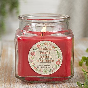 My Grandma, My Friend 10 oz Cinnamon Spice Scented Candle Jar