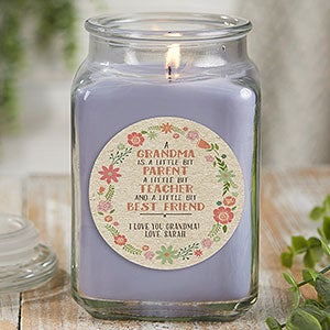 My Grandma, My Friend 18 oz Lilac Scented Candle Jar