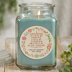 My Grandma, My Friend 18 oz Eucalyptus Scented Candle Jar