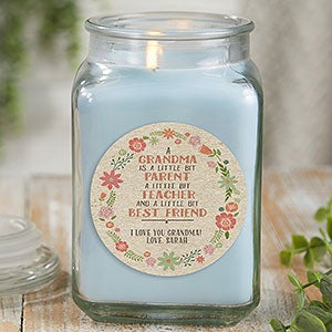 My Grandma, My Friend 18 oz Crystal Waters Scented Candle Jar