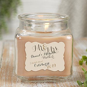 Mr & Mrs 10 oz Walnut Coffee Cake Scented Candle Jar