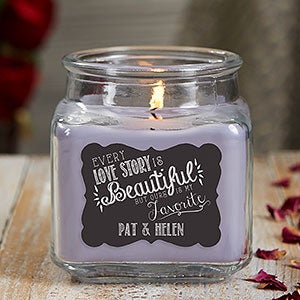 Love Quotes 10 oz Lilac Scented Candle Jar