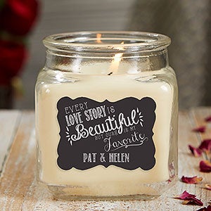 Love Quotes 10 oz Vanilla Bean Scented Candle Jar