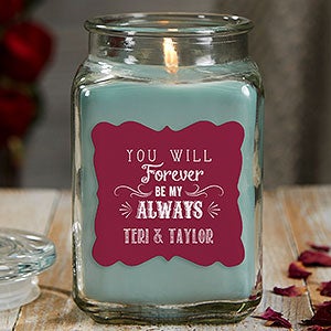 Love Quotes 18 oz Eucalyptus Scented Candle Jar