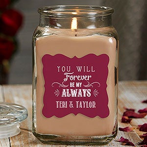 Love Quotes 18 oz Walnut Coffee Scented Candle Jar