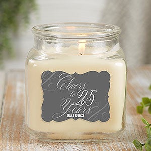 Cheers To Personalized 10 oz Vanilla Scented Candle