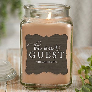 Be Our Guest Personalized 18 oz Walnut Coffee Cake Candle Jar