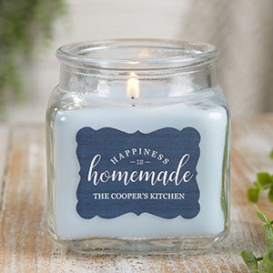 Happiness Is Homemade 10 oz Crystal Waters Scented Candle Jar