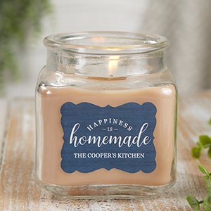 Happiness Is Homemade 10 oz Walnut Coffee Scented Candle Jar