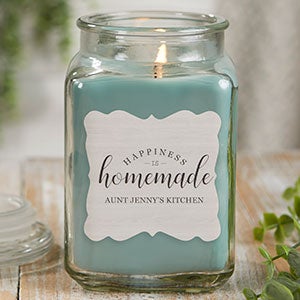 Happiness Is Homemade 18 oz Eucalyptus Scented Candle Jar